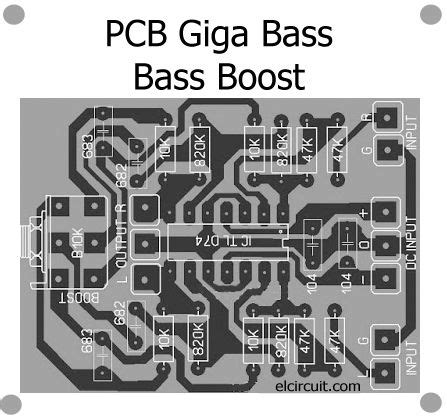 Click here to download high gain stereo bass treble circuit diagram. Giga Bass for Bass Boost Circuit - PCB | Audio amplifier, Circuit, Bass