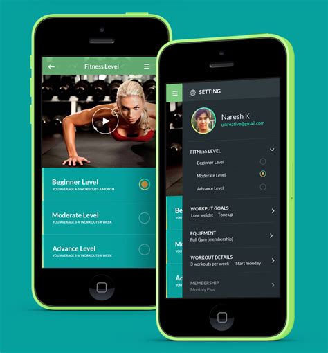 Sie suchen nach einer app für ihr event? Fitness and Gym Mobile App UI UX and Website Design by ...