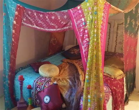 25 canopy beds that will give you major bedroom envy. Boho Canopy Made to Order King Queen bohemian decor beaded ...