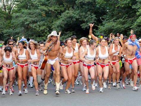 She also explained that work on the theme park was. Naked Cowboy Leads Underwear Runners Through the Park