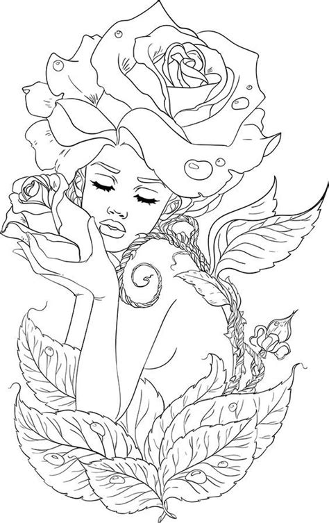 These three godmothers are not the only tale to appear in the universe of disney, there is also tinker bell and all her friends who are just waiting, to be colored with the most beautiful colors thanks to you and your imagination! Flower Fairy Coloring Page | Fairy coloring pages, Adult ...