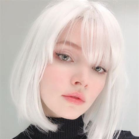 It sounds crazy, but white hair colors are all the rage right now. White Hair Teen.