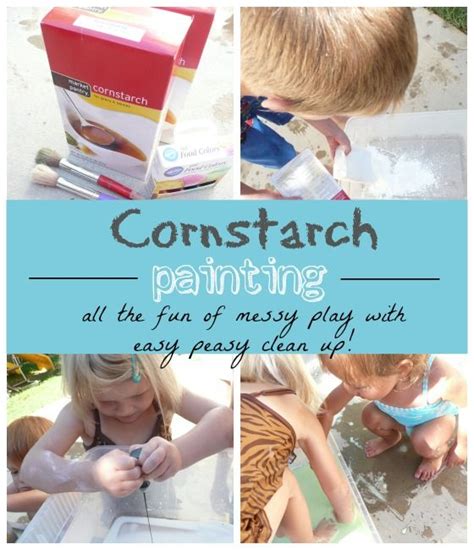 We now buy it by the gallons it is that good. super easy...cornstarch PAINTING - A Mom With A Lesson ...