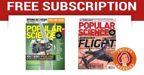 While our most popular guides have been translated into spanish, some guides are only available in english. Free Subscription to Popular Science Magazine - Julie's ...
