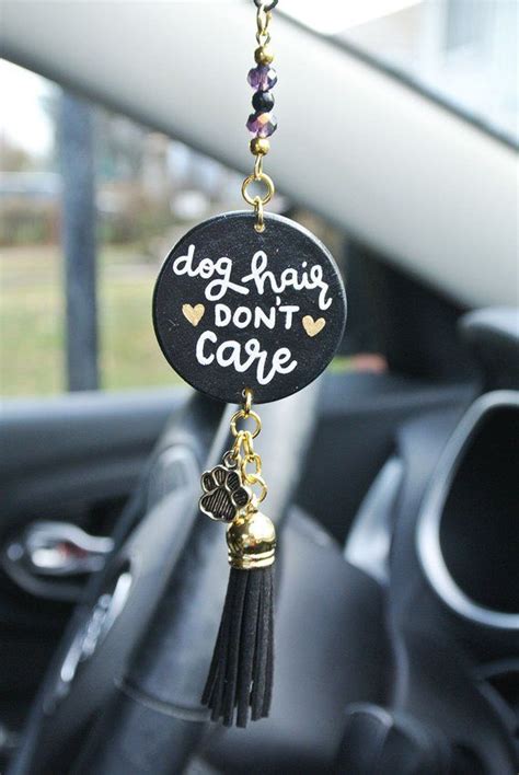 Grooming goes beyond coat care. Dog Hair Don't Care Car Mirror Ornament: Dog Car Charm ...