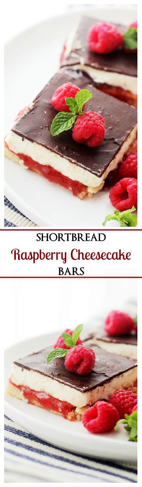 Cool in pan and then cut into bars. Shortbread Raspberry Cheesecake Bars | www.diethood.com ...