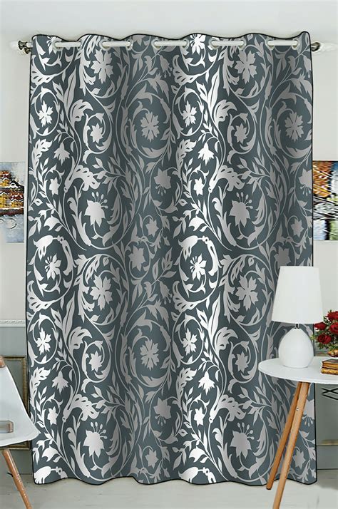 Accentuate the rooms in your home with curtains, which come in a variety of colors, styles, and lengths. ECZJNT Floral wildflowers Gray with silver Blackout Window ...