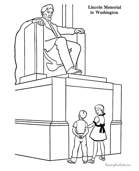In genesis 12 god asked abram (later abraham) to leave his home and family on the promise that he would bless abram and make his descendants to become a great nation. Lincoln Memorial coloring pages - 006