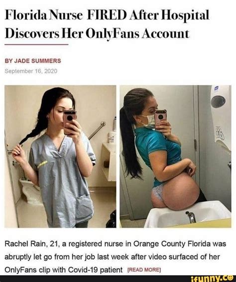 Newsflash) read more related articles. Florida Nurse FIRED After Hospital Discovers Her OnlyFans ...