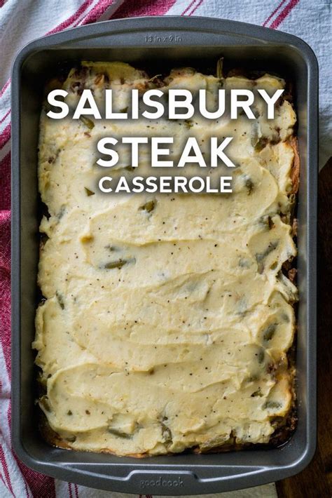 It is easy on the pocket book yet elegant. Salisbury Steak Casserole | Recipes, Food, Salisbury steak ...