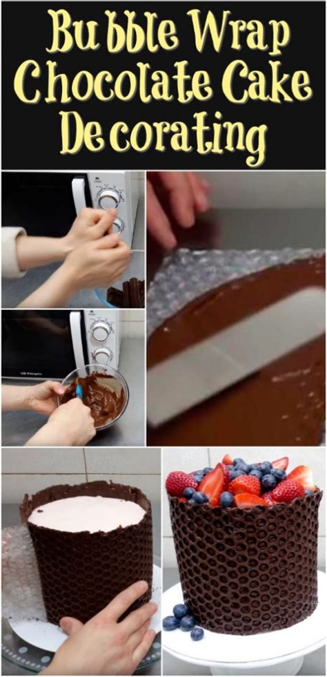 Bubble wrap is a pliable transparent plastic material used for packing fragile items. How to Decorate Cakes Using Bubble Wrap and a Chocolate ...