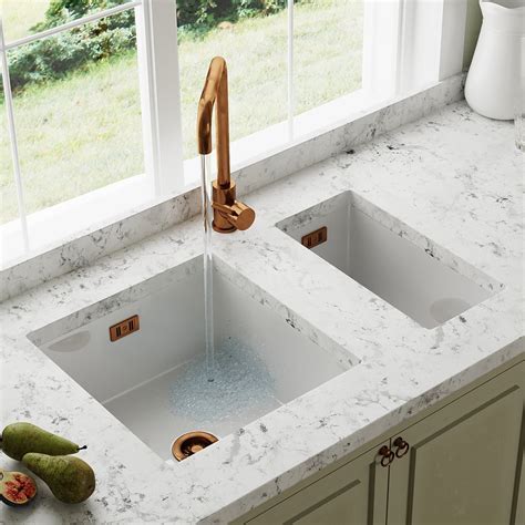 Lamona contemporary single bowl inset/undermount ceramic white kitchen sink. Astini Hampton 150 1.5 Bowl White Ceramic Undermount ...