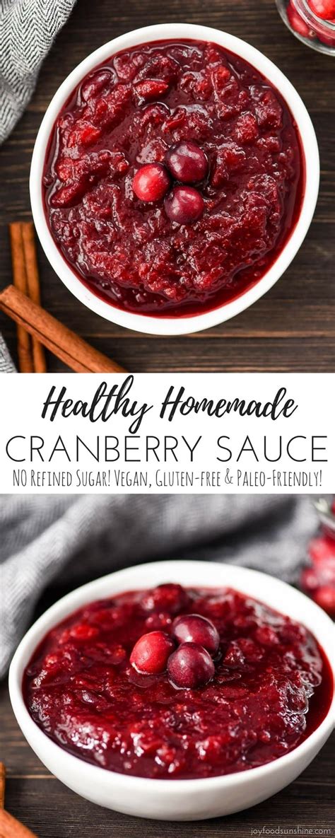 This recipe is a very quick version, meant to be used in recipes that call for kecap manis to save you a trip to the grocery store (if you have a using 1 ⅓ cup each of soy sauce and brown sugar will yield about 1 cup of the kecap manis after it has been reduced. This Healthy Homemade Cranberry Sauce Recipe has only 7 ...