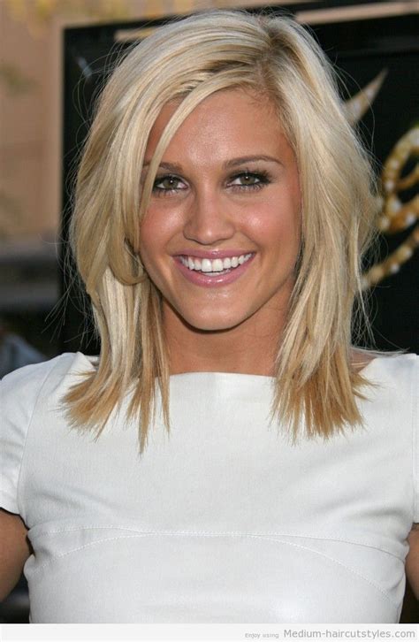 Medium length hairstyle this is another top notch hairstyle for fine hair worth checking out. medium-length-hairstyle-side-part-choppy-layers-for-fine ...