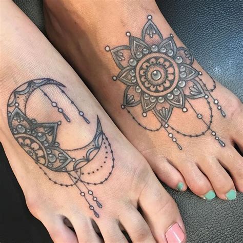 If you and your mom share a love for the moon, then this ink design will be an appealing choice for you. Image result for sun mandala | Friendship tattoos, Friend ...