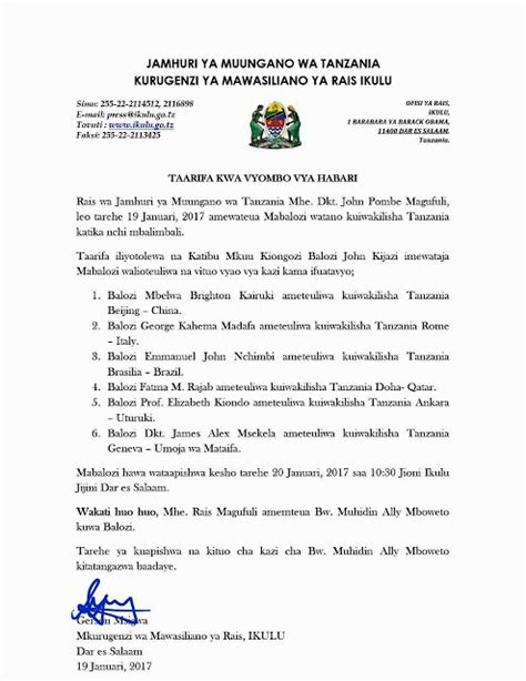 Kuuntele ninae yesu esittäjältä manesa sanga deezerissä. Breaking News!! Rais Magufuli Afanya Uteuzi wa Mabalozi ...