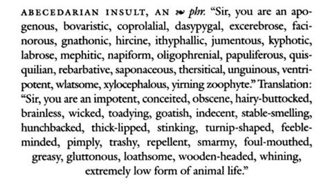 This order is reasonably and aptly designated alphabetical order in english. An inuslt with the words in alphabetical order : rareinsults