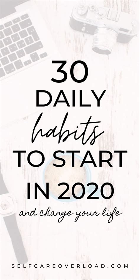 30 Daily Habits to Start in 2020 - Self-Care Overload | Habits of ...