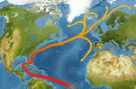 Karta, norr, ström, golf, ocean, atlanten. Anomalie im Atlantik (Seite 3) - Allmystery