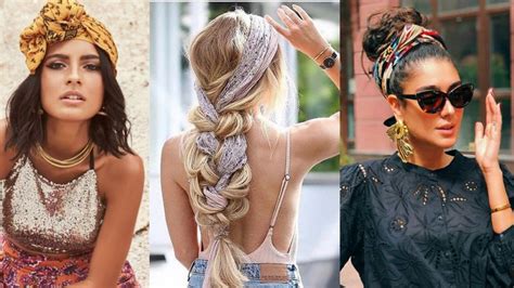 Comment plier un bandana de poche carré : Coiffure Rock Femme Avec Bandana