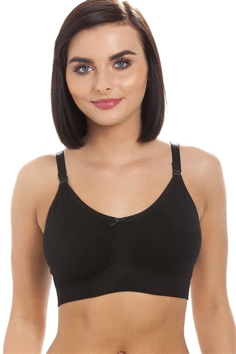 Our bras should generally fit snug. Black Seamless Moulded Cup Nursing Bra