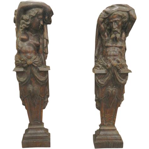 Ardhanarishvara symbolizes that the male and female principles are inseparable. Male and Female Carved Antique Oak Sculptures from Ship ...