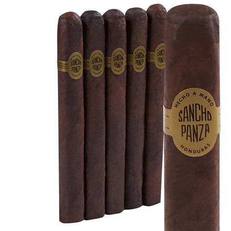 Cartoon illustration of sancho panza isolated on white background. Sancho Panza Double Maduro Lancero Pack of 10 - Thompson Cigar