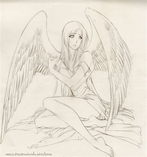 1592 x 1504 jpeg 677 кб. Angel Anime Drawing at GetDrawings | Free download