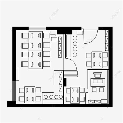 Keistimewaan susun atur rumah persendirian adalah bahawa anda secara bebas dapat satu lagi susun atur ialah penyatuan dapur dengan ruang tamu. Pelan Susun Atur Ruang Pejabat