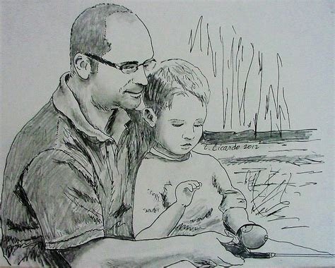 You don't need to break the bank to surprise dad with a lovely father's day card! Father's Day Drawing by Lou Cicardo