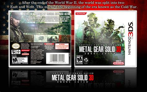 Esto a su vez hace mas interesante los gráficos que vemos en los juegos. Metal Gear Solid 3D: Snake Eater Nintendo 3DS Box Art Cover by roza