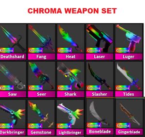 Godly weapons are the 4th rarest type of weapons in murder mystery x. Cheapest Roblox Murder Mystery 2 Chroma Weapon and Knife Set!! Fast Delivery | eBay