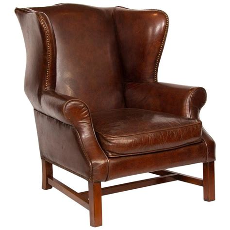 Free delivery and returns on ebay plus items for plus members. Vintage Brown Leather Hide Wing Chair at 1stdibs
