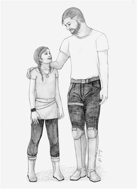 300x300 free unique and printable father's day coloring pages for kids. Father and Daughter by Anglu on DeviantArt