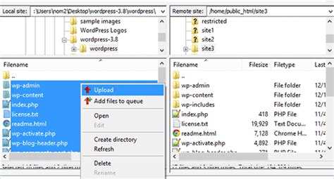 You may also drag and drop the selected html file . How to Manually Update WordPress Using FTP