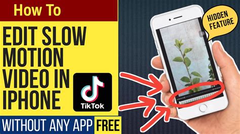 Unless you have used the slomo recording feature to record the video, there is no way to view a video in slow motion from the. How to Edit Slow Motion TikTok Video in iPhone | Slow mo ...