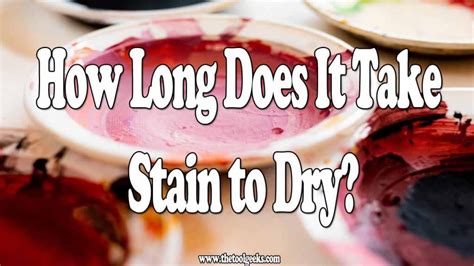 Additionally know, how long does it take for minwax wooden stain to dry? How Long Does It Take Stain to Dry (& How to Speed It Up)