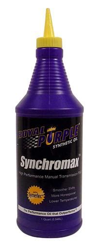 Shifting definitely alot smoother than before. Royal Purple Synchromax Manual Transmission Fluid - LMR