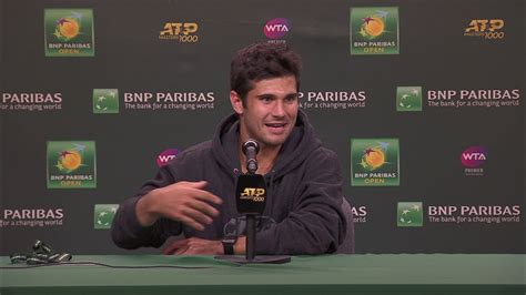 Gentlemen's singles, gentlemen's qualifying singles. Marcos Giron Post-Match Press Conference at the BNP ...