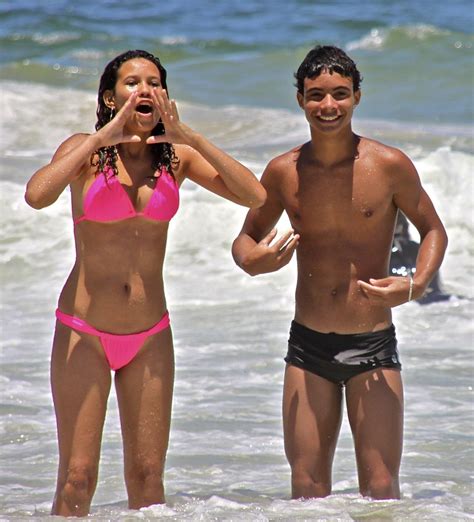 Blonde having glory hole fun. Boys and Girls having fun at the Arpoador Beach - a photo ...