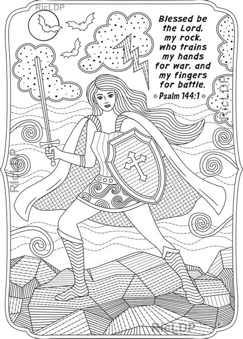 He prayed and promised to obey god. Set of 2 Coloring Pages with Spiritual Warfare Verses ...