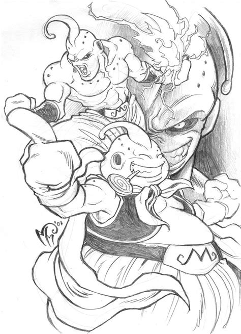 Dragon ball z coloring pages buu lineart19 gohan vs majin buu by. Majin Boo | Tatuagens de anime, Desenho de anime, Produção de arte