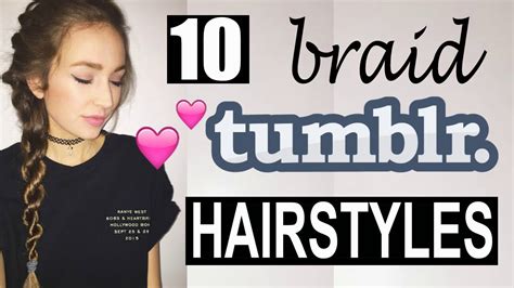 Create 2 parts on either side of your head as shown below. 10 Tumblr BRAID Hairstyles! - YouTube