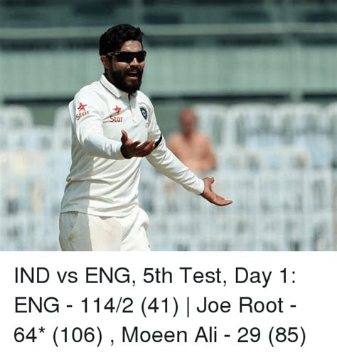 Indvseng as india vs england match is ongoing at edgbaston the supporters from the teams are glued on the screens. Star IND vs ENG 5th Test Day 1 ENG - 1142 41 | Joe Root ...