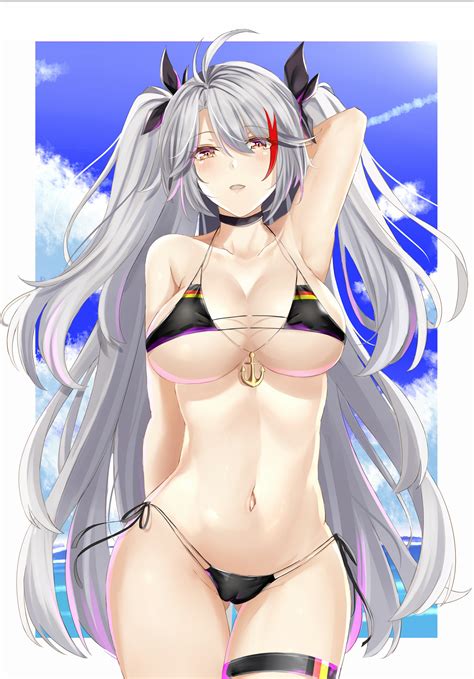 Akagi azur lane mobile game at high quality and only for free. Wallpaper : anime girls, simple background, bikini, Prinz ...