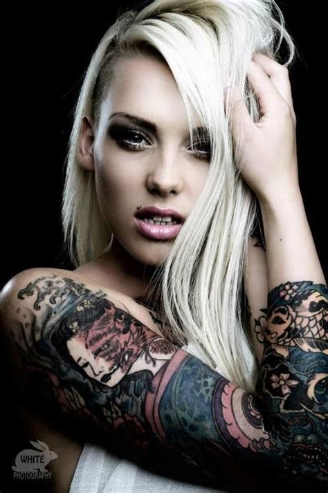 Your tattoo artist will be able to advise you on whether your placement idea will work for your chosen design. Punk blonde tattooed babe - Beautiful Tattoo Ideas ...