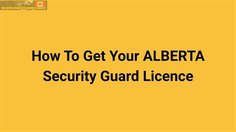 Your licence is valid for 2 years. How To Get Your Alberta Security Guard Licence - YouTube