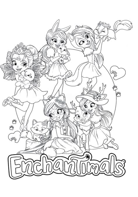 Download or print this amazing coloring page: Enchantimals new coloring pages | Desenler