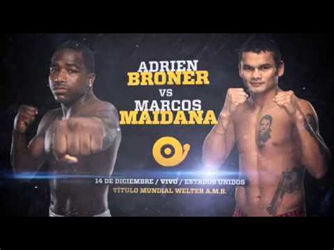 Combate space joins forces with top rank! COMBATE SPACE - BRONER vs MAIDANA - 14/12/2013 - YouTube