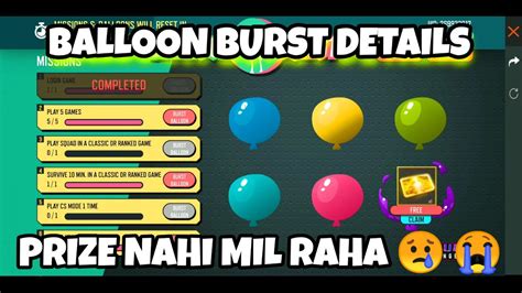 Here are listed some working redeem codes. FREE FIRE BALLOON BURST EVENT PROBLEM || BALLOON BURST ...